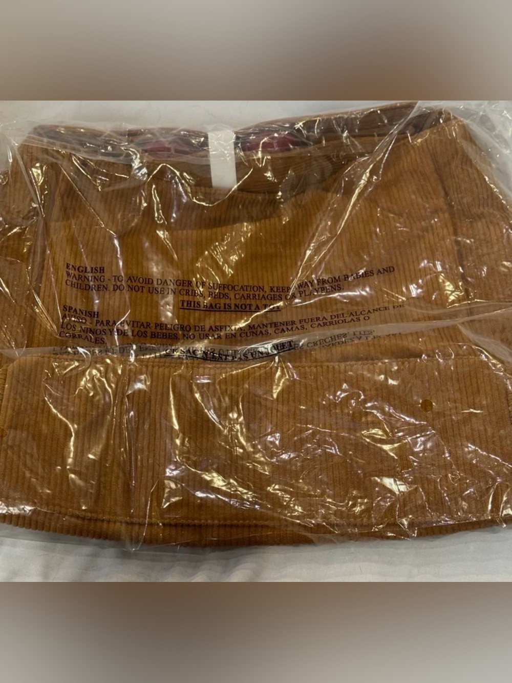 NWT Studio GHIB Kiki delivery cameo corduroy messenger bag - Picture 7 of 8